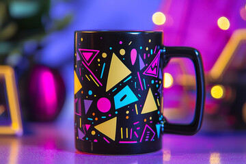 Obraz premium A retro 80s style mug