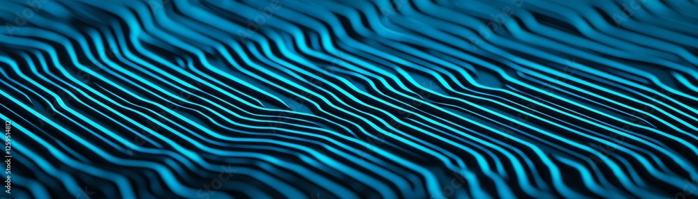 Poster abstract blue wave pattern for design projects.