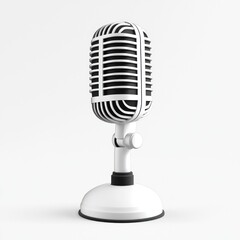 3D icon of microphone symbolizing sound capture in media creation.