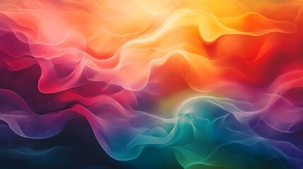 Obraz premium Abstract Colorful Waves: A Symphony of Hues