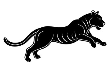 Obraz premium jumping tiger silhouette 