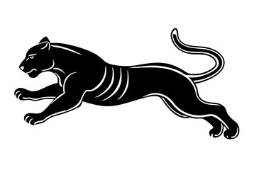 Obraz premium jumping tiger silhouette 