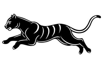 jumping tiger silhouette 