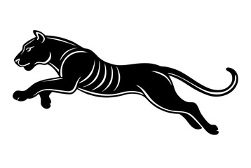 Obraz premium jumping tiger silhouette 