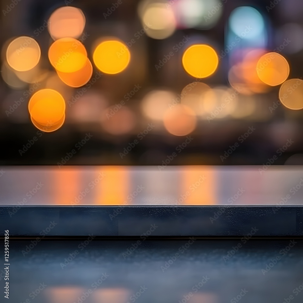 Aufkleber abstract background with bokeh lights and surface for product display or mockup template