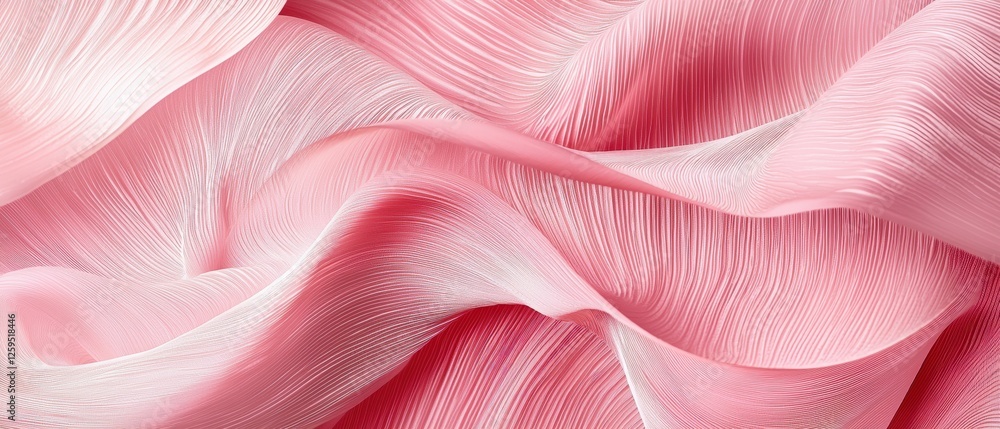 Poster beautiful salmon pink fabric with flowing texture and soft draping for elegant stage background