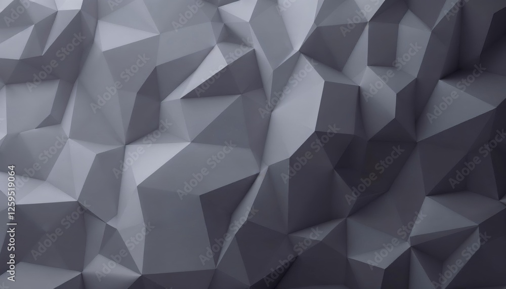 Aufkleber abstract geometric background with faceted polygons in subtle gray