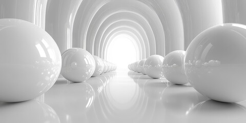 3D Light White Background, Generative AI