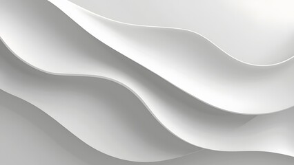 White abstract wavy background. 3d rendering, 3d illustration. Generated by AI