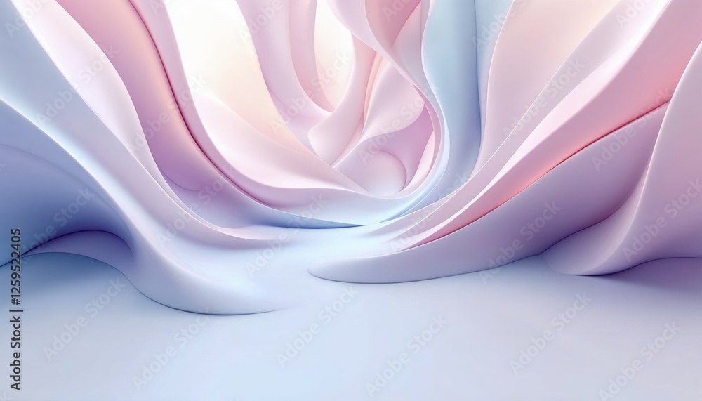 Poster abstract pastel curves gentle gradient background for presentation