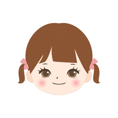 笑顔の女の子の顔