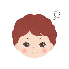 怒っている男の子の顔