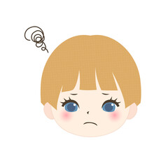 困惑する子供の顔