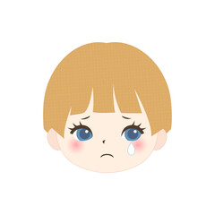 泣いている子供の顔