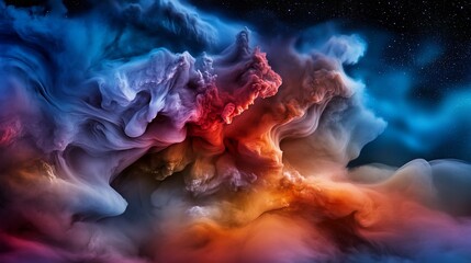 Cosmic Nebula: A Symphony of Colors in the Night Sky