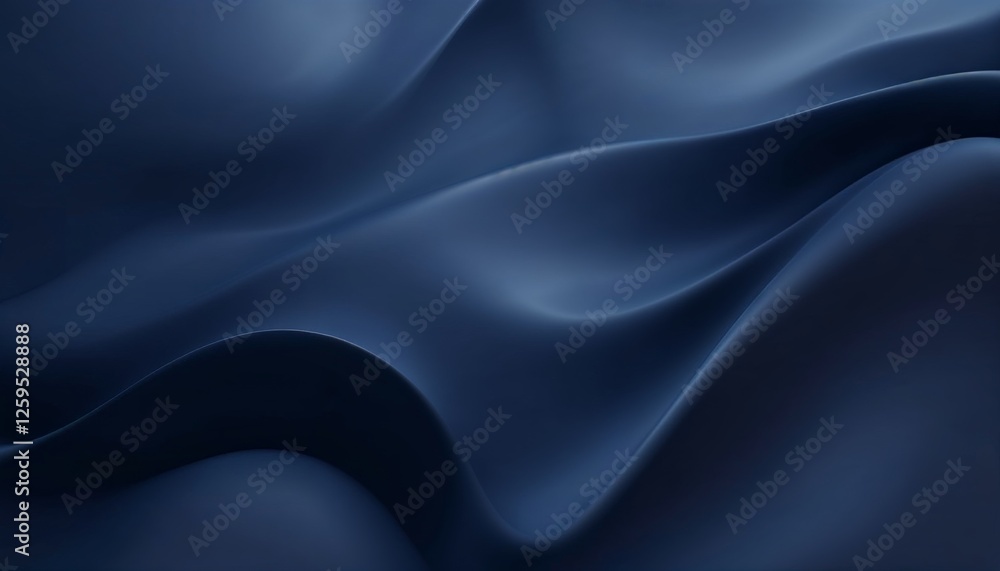 Poster deep blue abstract waves serene gradient soft fabric texture