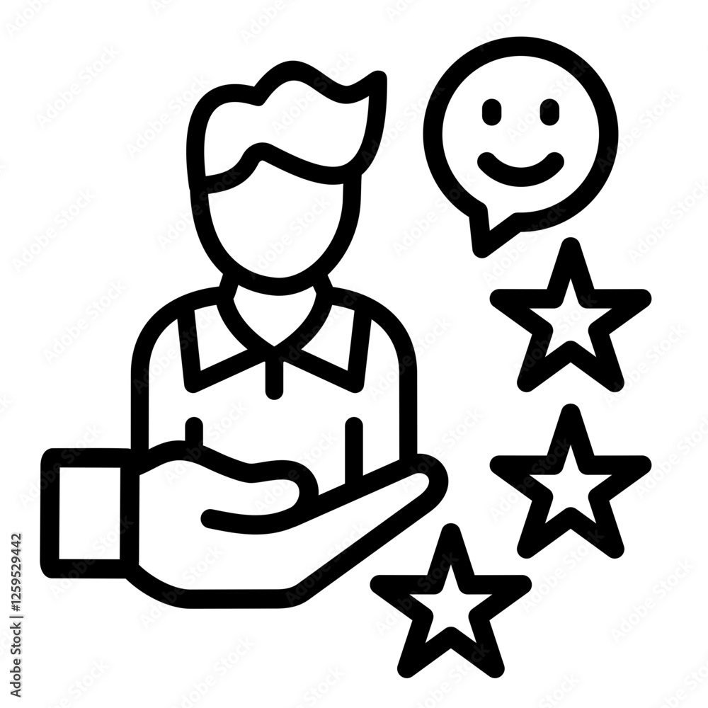 Sticker Customer Satisfaction Icon