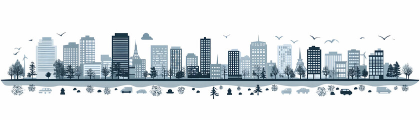Cityscape Illustration Skyline Buildings
