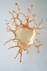 Liquid Burst in Motion Golden Fluid Splashing Artistic Splash Water Explosion Dynamic Effect