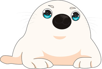 Cute Cartoon Sea Lion Vector Design