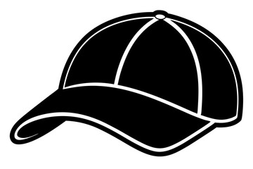 baseball cap  silhouette  vector