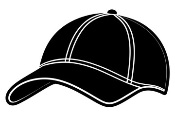 baseball cap  silhouette  vector