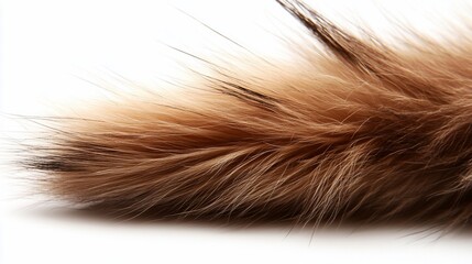 Fototapeta premium Luxurious Brown Fur Texture: Close-up of Soft, Fluffy Fur