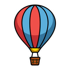 Naklejka premium Cartoon Hot Air Balloon