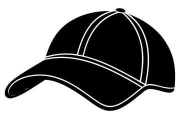 baseball cap  silhouette  vector
