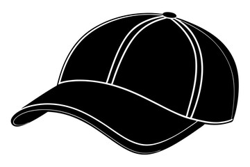 baseball cap  silhouette  vector