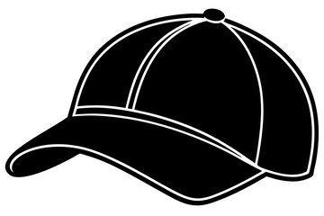 baseball cap  silhouette  vector