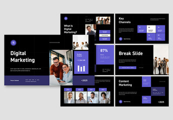 Black Purple Geometric Creative Digital Marketing Presentation