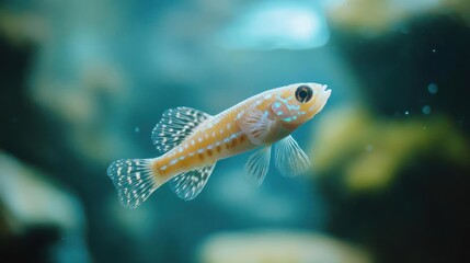 Small fish with orange and white stripes