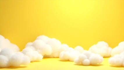 abstract background with clouds and sun,3d yellow abstract background 