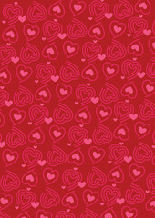 Heart Shaped valentine love background pattern