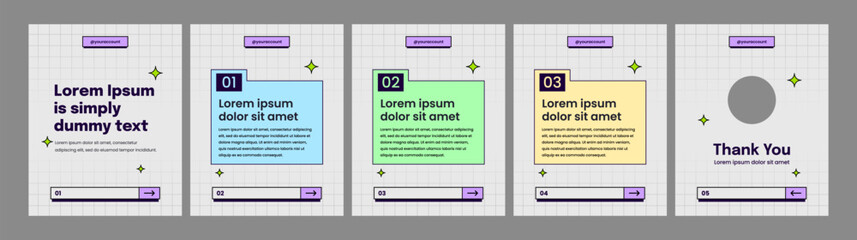 editable carousel slide template for social media posts