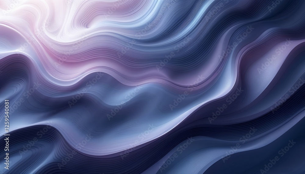 Aufkleber ethereal gradient waves abstract background texture art design
