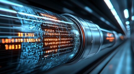 Futuristic data transmission technology design.