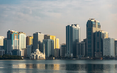 Fototapeta premium Modern architecture of Sharjah in United Arab Emirates