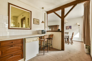 Cozy kitchen and dining area