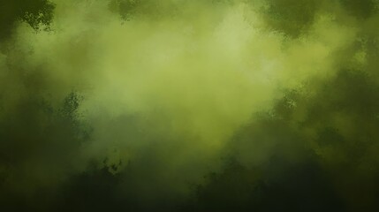 Green smoke, dark background, abstract art