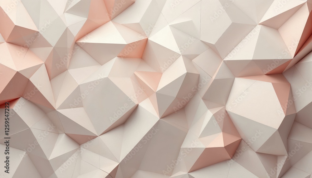 Wall mural geometric rose quartz abstract background with polygonal shapes
