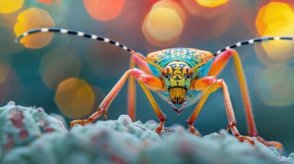 A colorful beetle on a leaf
