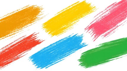 Colorful Brush Strokes Background for Creative Art Design Projects