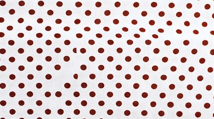 White Fabric Background with Brown Polka Dots for Design Projects