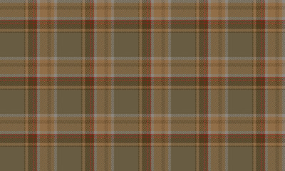 Seamless plaid pattern, Olive Green, Brown, and Cream, suitable for designing clothes, skirts, and pants, giving a natural and stylish look.
