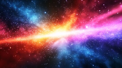 Fototapeta premium Abstract cosmic flare radiance background. Featuring cosmic flare radiance and bright colors. Emphasizing depth and brilliance. Ideal for space and dynamic themes.