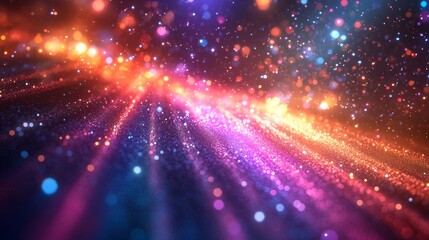 Obraz premium Abstract cosmic flare rays background. Featuring cosmic flare rays and vivid colors. Emphasizing depth and motion. Ideal for space and dynamic themes.