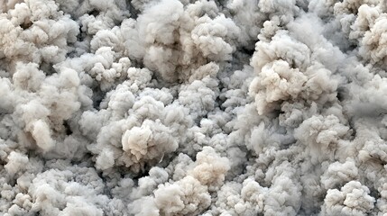 Billowing Clouds of Smoke and Ash Rising From a Volcanic Eruption