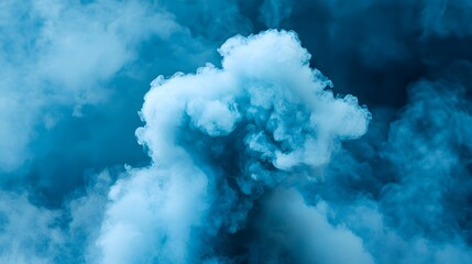 Naklejka premium Soft Blue Smoke Against Dark Background for Creative Projects